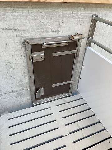 Eine Stalltür der IBO Stalltechnik.