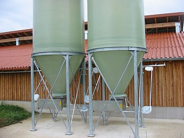 Futtertransportsystsem an Futtersilo