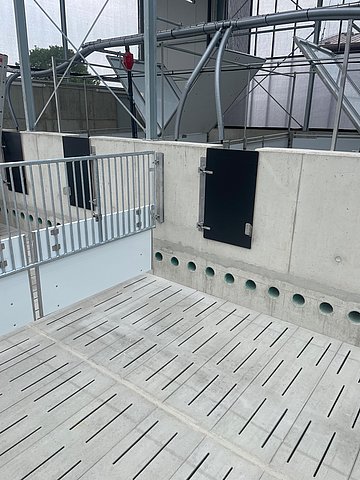 Eine Stalltür der IBO Stalltechnik.